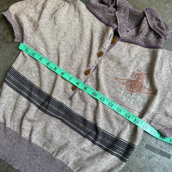 Vivienne Westwood New 2014 Gold Label Purple Knitted Silk Yarn Polo - Picture 6 of 16